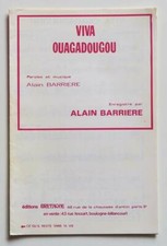 Partition double vintage sheet music ALAIN BARRIERE : Viva Ouagadougou * 60's