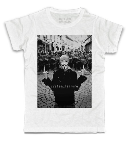Shirt blanc anonymous hacker - anonymous,