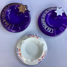 Lot De 3 Cendriers  Verre Porcelaine La Slavia Prima bière des Gourmets Alsace