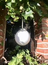 Lampe Suspension opaline blanche style art déco design 50's loft rétro vintage