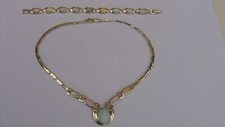 Parure argent nacre, collier