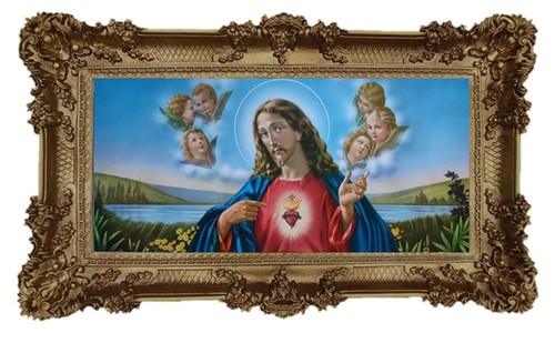 Image sainte avec - sainte, cadre