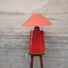 Lampe ceramique rouge kostka