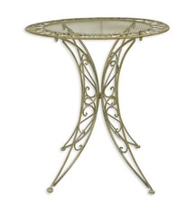 Une table ronde en fer -