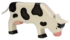 Vache Broutant Noire -