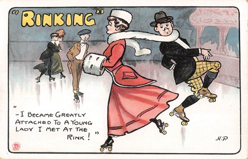 Cpa illustrateur rinking - illustrateur,