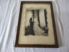 Ancien Cadre porte photos en bois 36,5 x 26,5 cm pour photo 34 x 24 cm