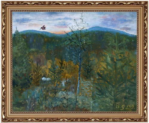 Tableau paysage montagnes - tableau,