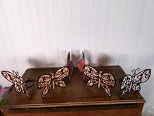 PARTYLITE  2 Porte  bougie lampion 3 papillons