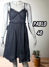 Pablo par Gérard Darel Taille 40  Robe bretelles marron foncé coton