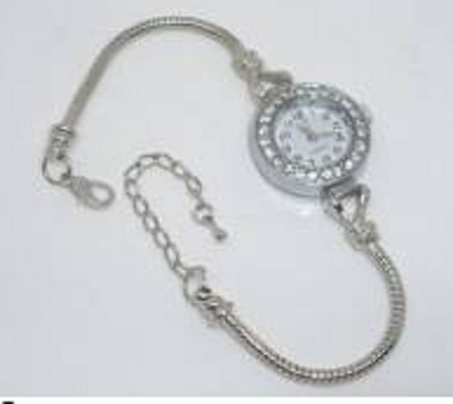 Montre ronde strass - strass, 20cm