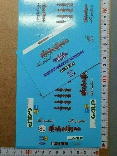 Decals ford transit - 1/18,