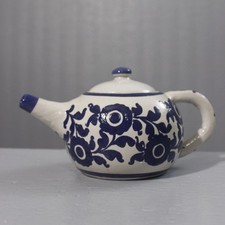 Jean Garillon Soufflenheim théière terre cuite vernissée aux fleurs Elchinger