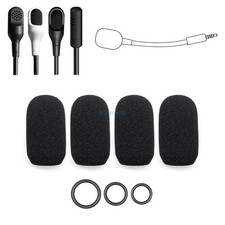 4 Mic Foam Cover+12 O-Ring for Razer BlackShark V2 Pro/V2/V2 X/Kaira Pro,Krakens