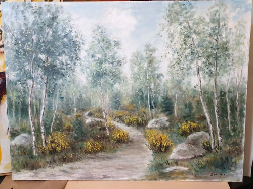 Tableau ancien huile - huile, sur