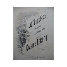 LECOCQ Charles Les Trois Nids Dédicace Chant Piano ca1885