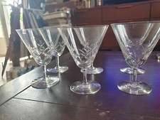 6 COUPES A CHAMPAGNE EN CRISTAL DE SEVRES CRISTAL TAILLE SIGNE STYLE ART DECO