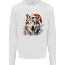 Sweat À Capuche Pour Homme Loup De Noël