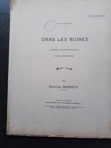 Partition camille denisty - partition,