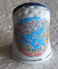 Dé à coudre de collection en porcelaine artisanale du lac de Garde en Italie