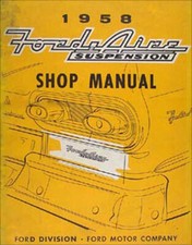 1958 Ford Fairlane Suspension Air Atelier Manuel Aire Réparation Livre Ressorts