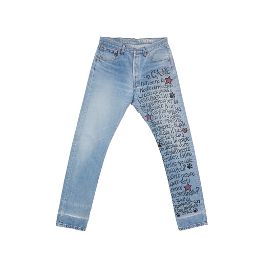 Jeans levi 501 personnalisé - jeans,