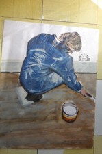 Acrylique sur papier canson 