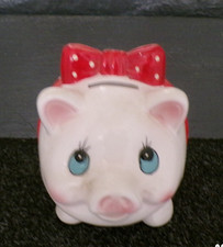 TIRELIRE cochon   vintage en céramique  pour boucherie commerce déco