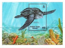 Britannique Vierges Ile 1988 Coffre Tortue S/S MNH Reptiles, Marine Animaux