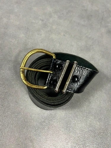 Ceinture cuir noir brillant