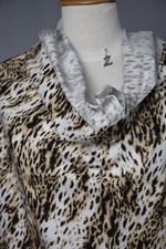 Darel. Superbe popeline coton stretch motif animal léopard panthère graou