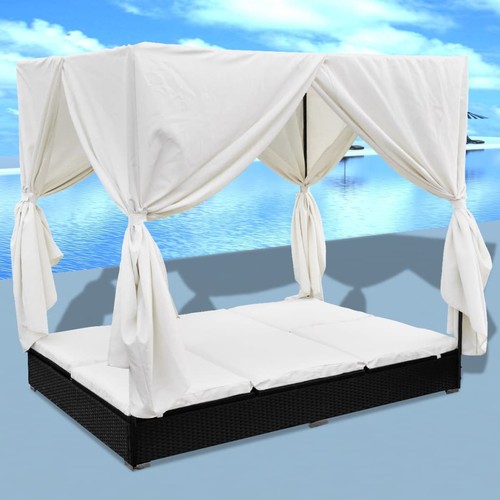 Chaise longue avec rideaux - chaise,