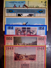 6 calendriers PTT - 28x22 cm - 1948's à 1964's