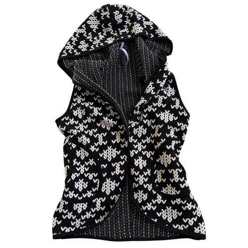 Cop copine black white - white, hooded