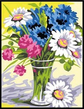 Kit canevas blanc Bouquet de