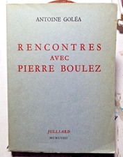 BOULEZ/RENCONTRES../A.GOLEA/JU