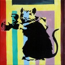 PyB  signé RAT banksy TABLEAU