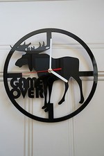 Horloge murale design Game Over, en plexiglas noir [ E-6 ] Pour cadeau ?