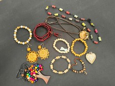 Lot Bijoux Bois collier