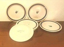 Vintage. Lot De 8 Assiettes plates Biscuits Gondolo de Gien.  Diamètre 21 cm