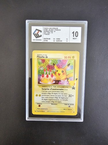 Carte pokemon pikachu 25 - carte,