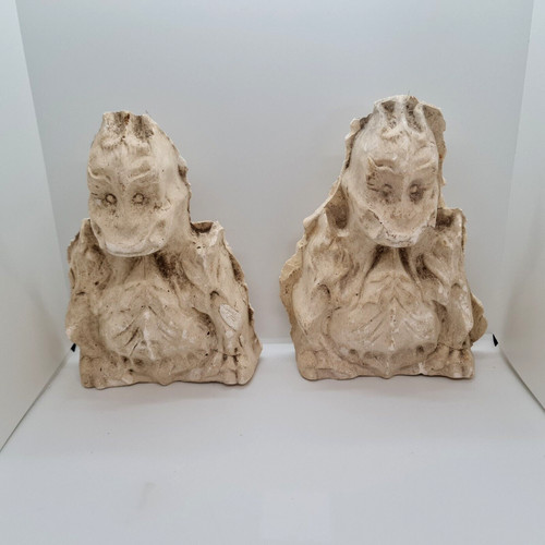 Paire statues plâtre - paire,