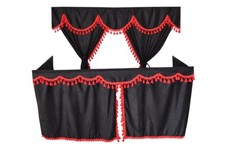 Camion Rideaux Set Noir/Rouge