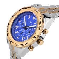 Tavan Between Wind & Water Men's quartz chronograph, 24 hour time, steel bracele