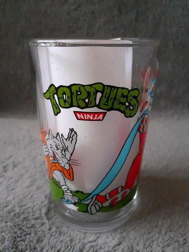 Verre moutarde tortues - verre,