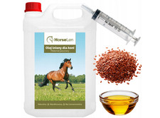 HUILE DE LIN POUR CHEVAUX 5L FRAÎCHE SAINE QUALITÉ SUPÉRIEURE seringue 60m Horse