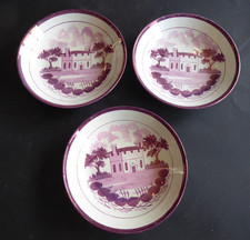 lot 3 faience Anglaise lustre
