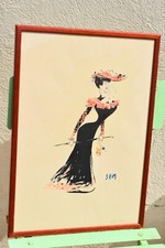 SEM, Lithographie originale, Madame Adèle Richers , caricature 1900
