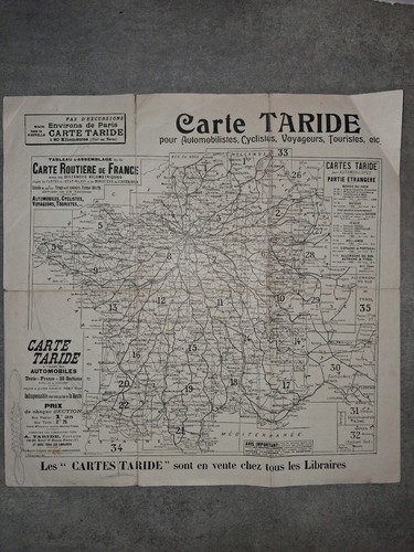 Carte routière ancienne - carte,