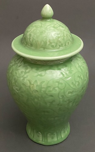 Pot couvert vase vert céladon - pot,